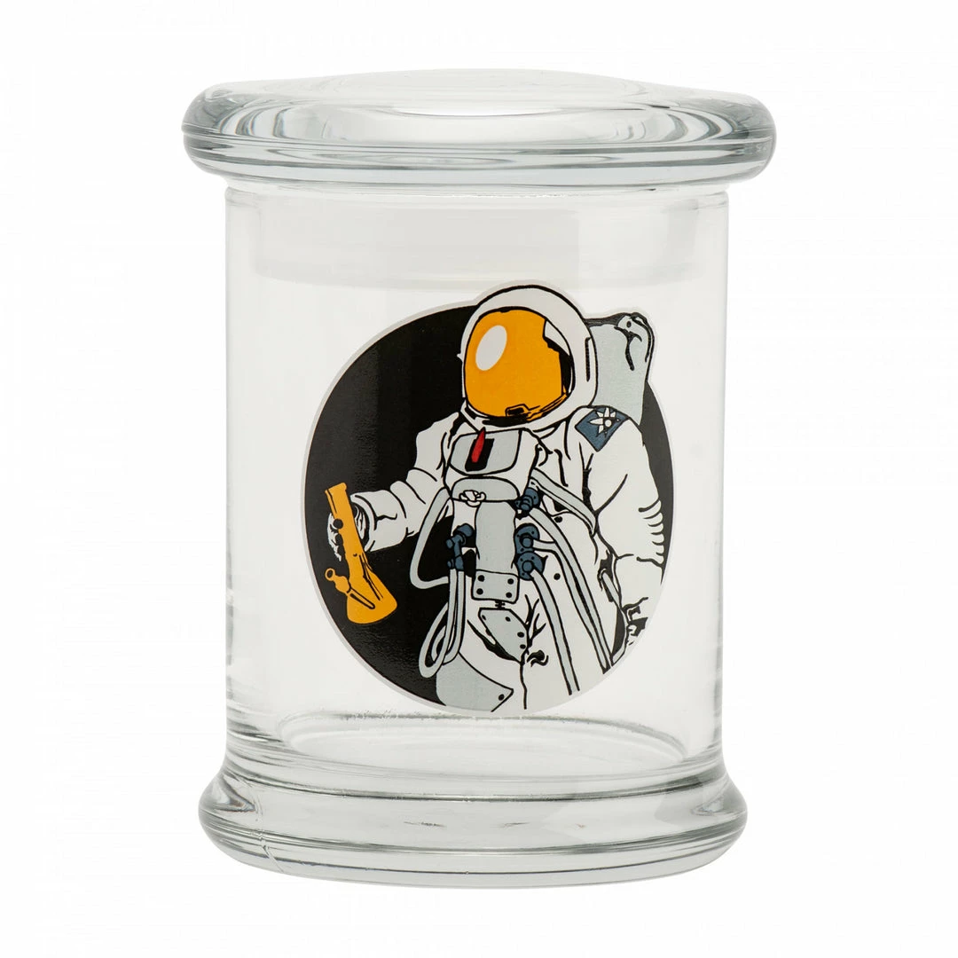 West Coast Gifts 420 Science Clear Glass Pop-Top Jar - Space Man 1 West Coast Gifts 420 Science Clear Glass Pop-Top Jar - Space Man