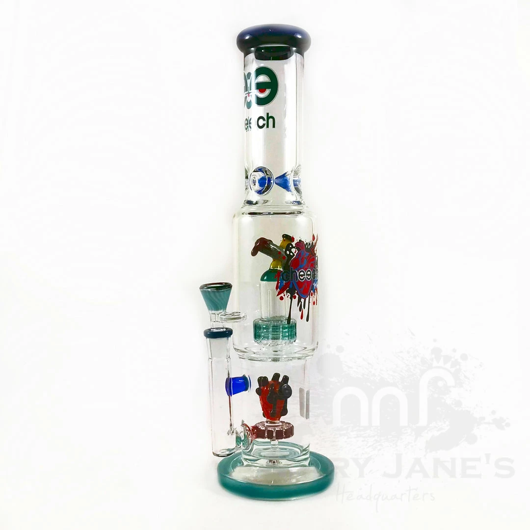 Cheech Glass Cheech 15" Showerhead Heart Water Pipe Bong 2 Cheech Glass Cheech 15" Showerhead Heart Water Pipe Bong