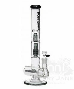 Hoss Glass Hoss 16" Tall Triple Inline To Grid Perc Bong