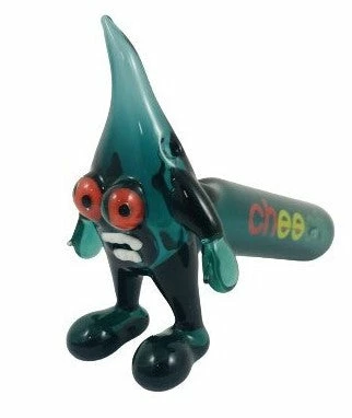 Cheech Glass Cheech 5" Long Teal Dab Man Pipe 1 Cheech Glass Cheech 5" Long Teal Dab Man Pipe