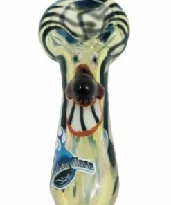 BOB Headquarters Pipes Chameleon Glass Scary Face Glass Pipe