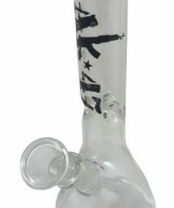 Mary Jane's Headquarters Bongs AK47 Rebel 8" Tall Clear Beaker Bong