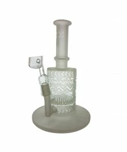 West Coast Gifts GEAR Premium 8" Tall Frosted Honeycomb Perc Dab Rigs