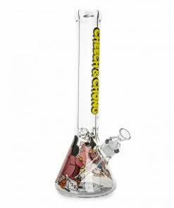 West Coast Gifts New Arrivals Cheech & Chong 15" 7mm Thick Bloat On Beaker Base Water Pipe