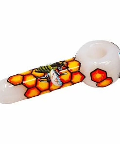 Maple Craft Inc. Honeybees Design 5" Glass Pipe Pipes