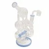 Moe Gifts New Arrivals 10.5" Jade Blue Recycler Dab Rig W/ Inline Perc