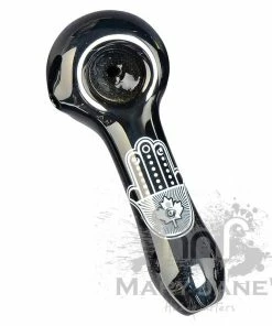 West Coast Gifts Red Eye Glass Monochrome Tattoo Glass Hand Pipes