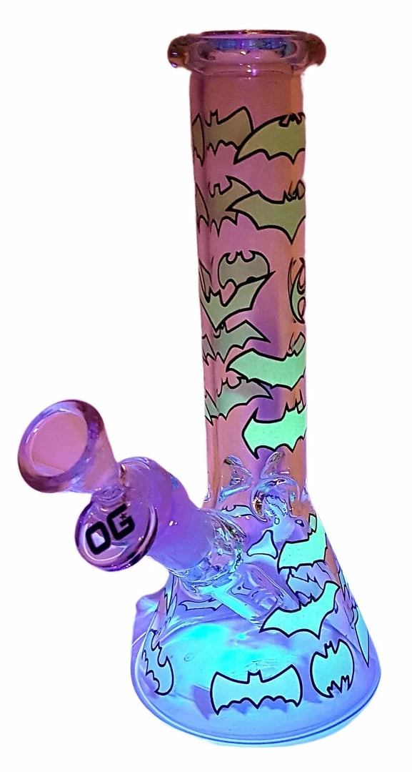 ACM Glass New Arrivals OG Glass 8" Tall Glow In The Dark Beaker Bongs 1 ACM Glass New Arrivals OG Glass 8" Tall Glow In The Dark Beaker Bongs