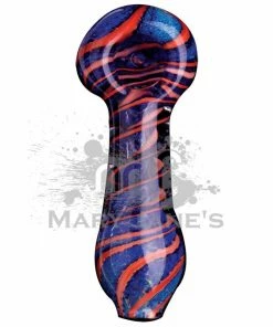 West Coast Gifts Red Eye Glass Tornado Fritter Inside-Out Glass Hand Pipe