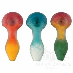 West Coast Gifts Red Eye Glass Frosted Fritter Glass Hand Pipe