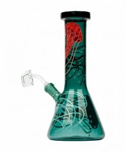West Coast Gifts Red Eye Glass 8.5" Tall Jellyfish Dab Rig