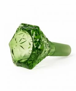 West Coast Gifts Red Eye Glass 14mm Hobstar Carved Cone Pull-Out Bong Bowl