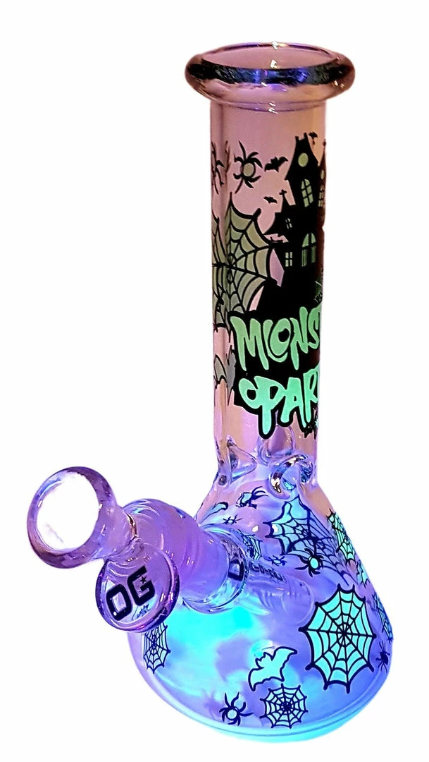ACM Glass New Arrivals OG Glass 8" Tall Glow In The Dark Beaker Bongs 2 ACM Glass New Arrivals OG Glass 8" Tall Glow In The Dark Beaker Bongs
