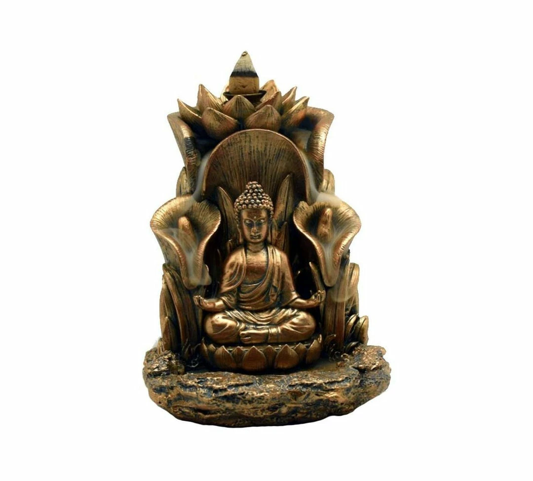 BOB Headquarters Incense And Incent Holders 5.5" X 5" Buddha Backflow Incense Burner 1 BOB Headquarters Incense And Incent Holders 5.5" X 5" Buddha Backflow Incense Burner