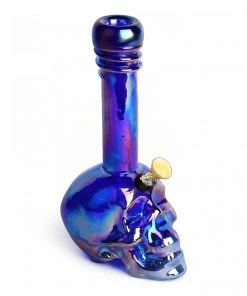West Coast Gifts Skull Bongs - Platinum/Metallic By Retro Glass
