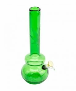 West Coast Gifts Bongs Retro Glass Etched Leaf Beaker Bong W/ Ice Pinch
