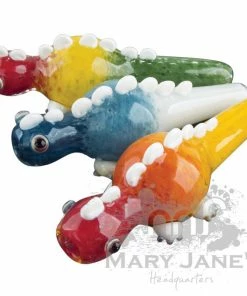 West Coast Gifts Red Eye Glass Dinosaur Jr. Glass Glass Hand Pipe