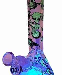 ACM Glass New Arrivals OG Glass 8" Tall Glow In The Dark Beaker Bongs 8 ACM Glass New Arrivals OG Glass 8
