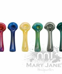 West Coast Gifts Red Eye Glass Solid Colour Glass Hand Pipe W/ Built-In Ashcatcher & Screen