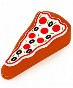 West Coast Gifts LIT Silicone 4" Pizza Hand Pipe With Glass Bowl