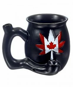 West Coast Gifts Cannabis Leaf Ceramic Mug Pipe