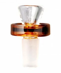 West Coast Gifts Red Eye Glass On Glass Solid Colour Puck Pull Out Bong Bowl