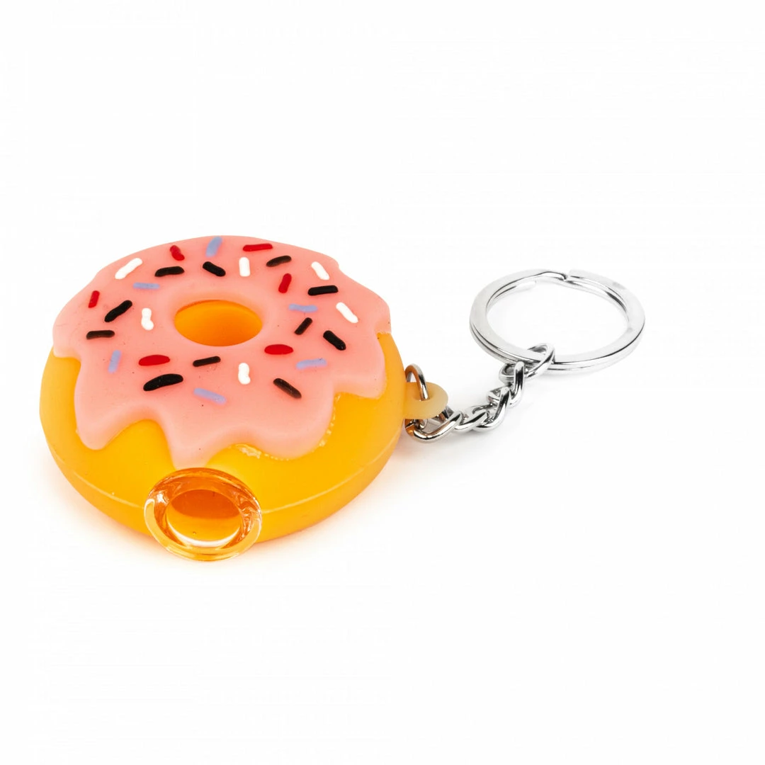 West Coast Gifts Lit Silicone 2.25" Donut Hand Pipe W/ Glass Bowl & Keychain 4 West Coast Gifts Lit Silicone 2.25" Donut Hand Pipe W/ Glass Bowl & Keychain