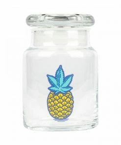 West Coast Gifts 420 Science Clear Glass Pop-Top Jar - Pineapple Storage 7 West Coast Gifts 420 Science Clear Glass Pop-Top Jar - Pineapple Storage