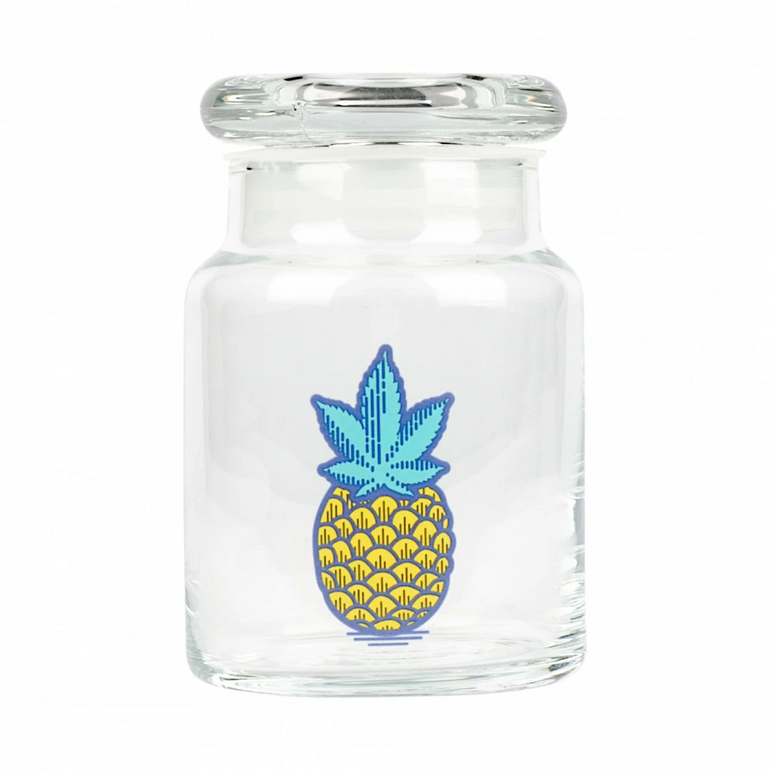 West Coast Gifts 420 Science Clear Glass Pop-Top Jar - Pineapple Storage 4 West Coast Gifts 420 Science Clear Glass Pop-Top Jar - Pineapple Storage