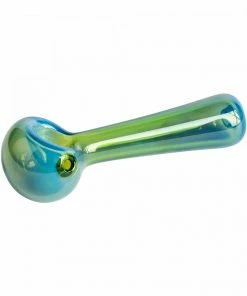 West Coast Gifts Red Eye Glass Solid Colour Glass Hand Pipe W/ Built-in Ash Catcher