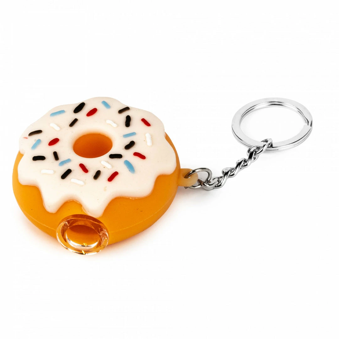 West Coast Gifts Lit Silicone 2.25" Donut Hand Pipe W/ Glass Bowl & Keychain 1 West Coast Gifts Lit Silicone 2.25" Donut Hand Pipe W/ Glass Bowl & Keychain