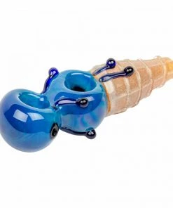 West Coast Gifts Red Eye Glass Two Scoop Hand Pipe W/ 2 Bowls