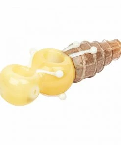 West Coast Gifts Red Eye Glass Two Scoop Hand Pipe W/ 2 Bowls