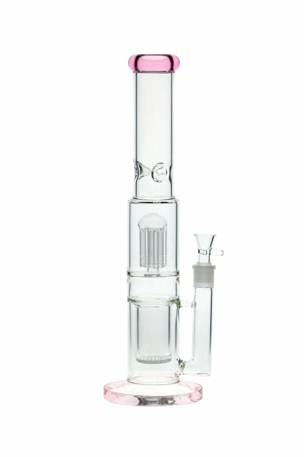 The Smokesman Bongs No Logo 16" Tall Honeycomb Drum To Tree Perc 1 The Smokesman Bongs No Logo 16" Tall Honeycomb Drum To Tree Perc