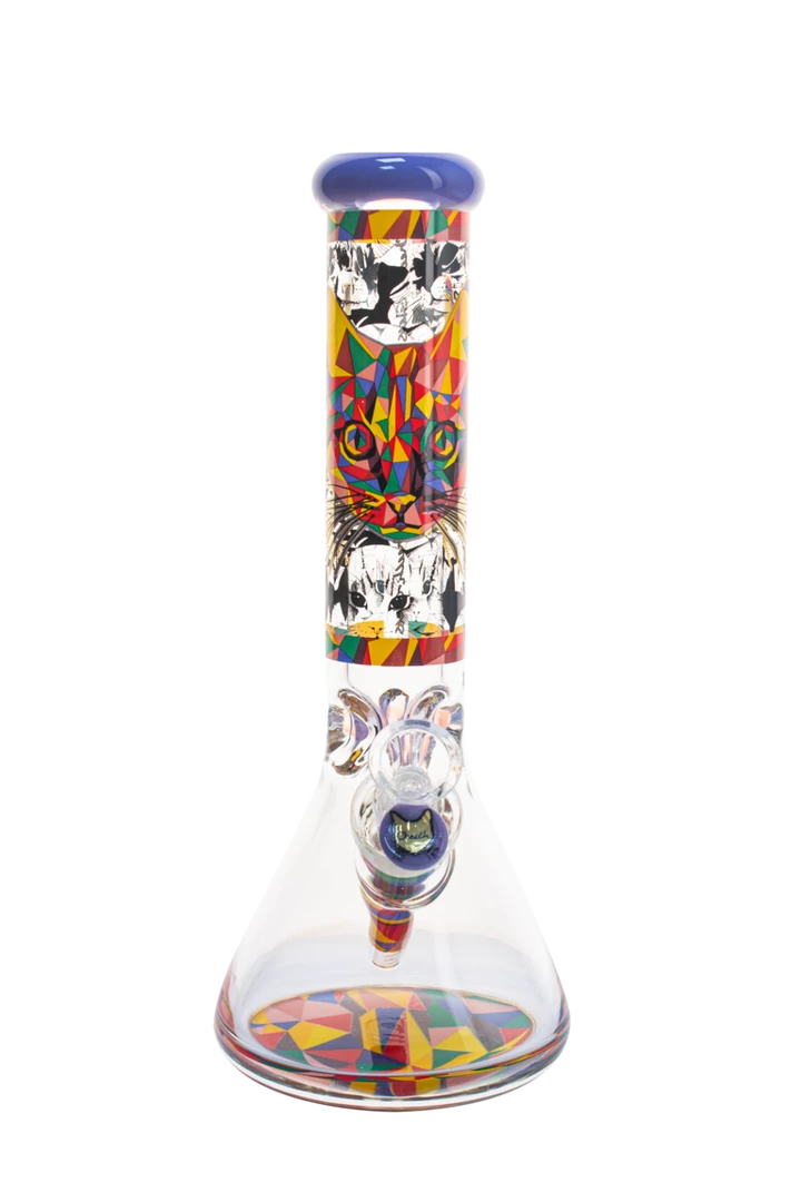 13" Cat Bong By Cheech Glass W/ 12mm Base 1 13" Cat Bong By Cheech Glass W/ 12mm Base