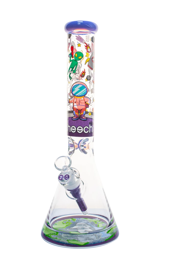 Cheech Glass 16" Space Decal Beaker W/ 12mm Base 1 Cheech Glass 16" Space Decal Beaker W/ 12mm Base
