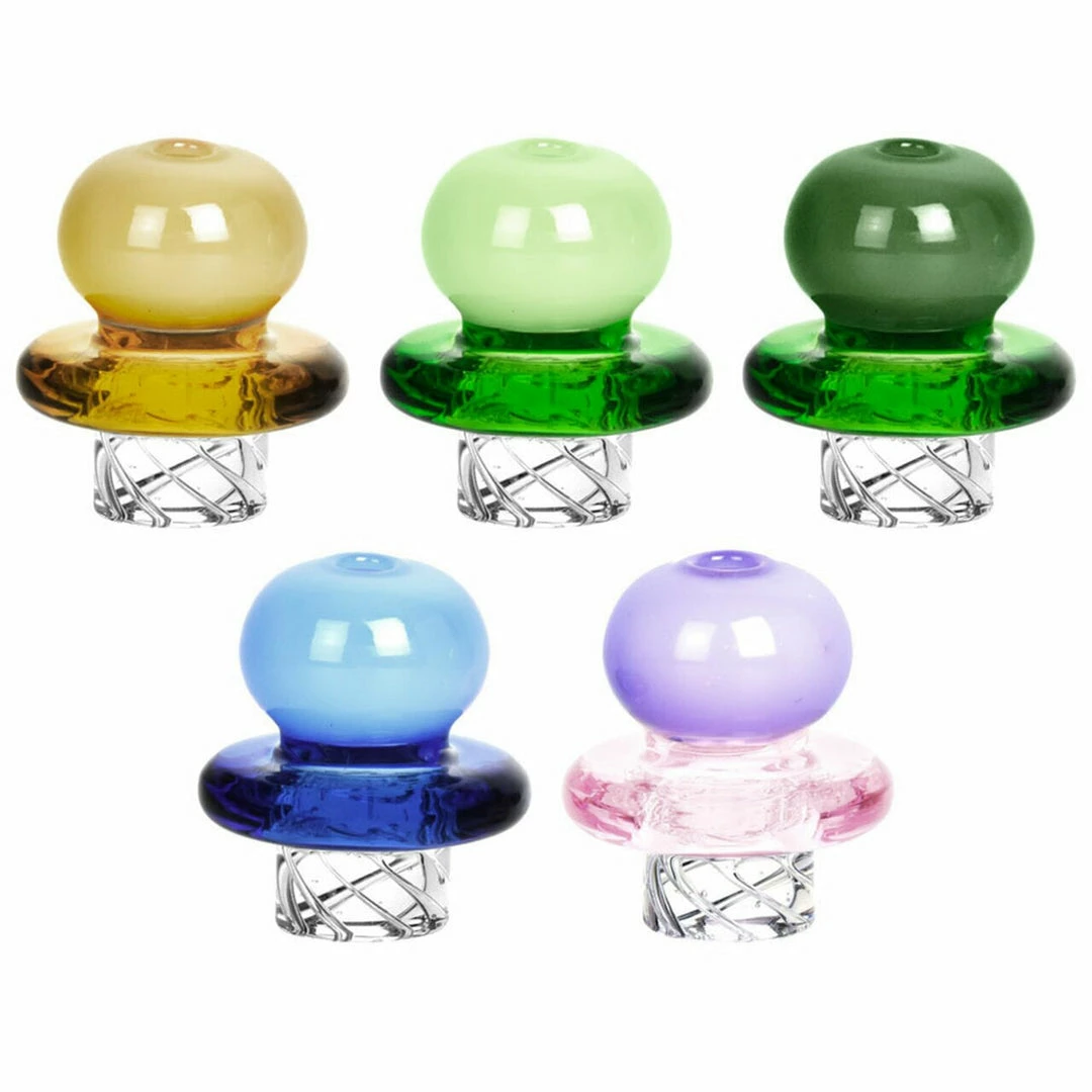 BOB Headquarters Pulsar Glass 32mm Ball Helix Carb Cap 1 BOB Headquarters Pulsar Glass 32mm Ball Helix Carb Cap