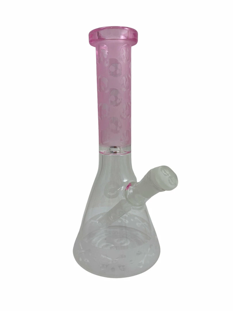 Cheech Glass 10" Tall Sandblast Beaker Bongs 4 Cheech Glass 10" Tall Sandblast Beaker Bongs