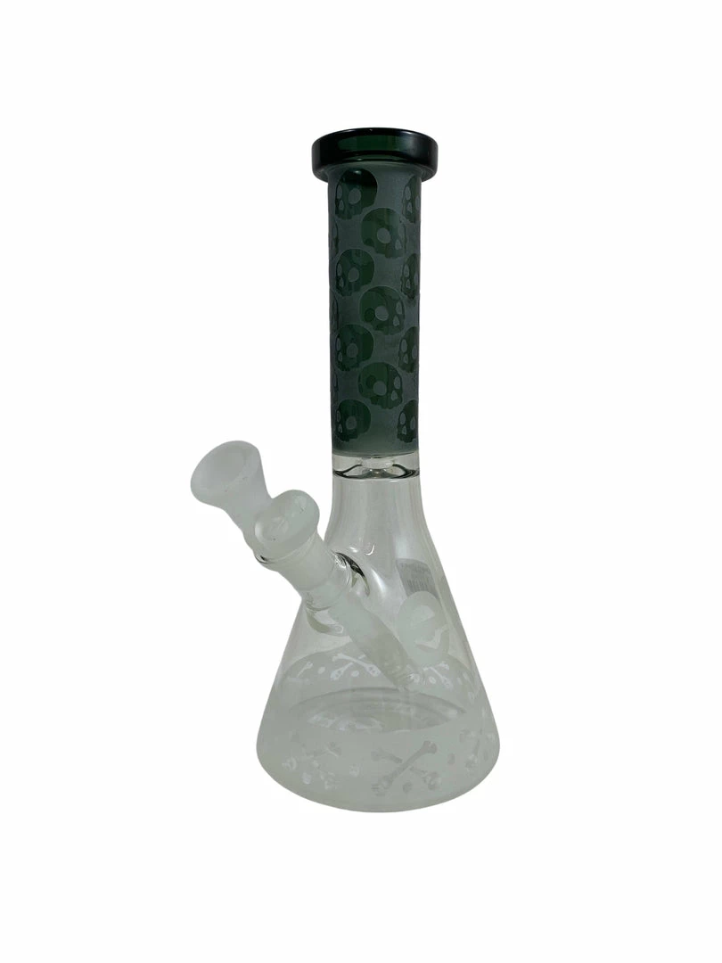 Cheech Glass 10" Tall Sandblast Beaker Bongs 3 Cheech Glass 10" Tall Sandblast Beaker Bongs