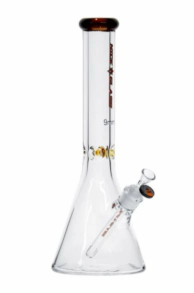 The Smokesman Nice Glass 16" 9mm Flat Mouth Beaker Bongs 5 The Smokesman Nice Glass 16" 9mm Flat Mouth Beaker Bongs