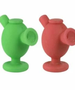 BOB Headquarters Pipes NoGoo Nonstick Silicone Martian Bubbler With Glass Insert