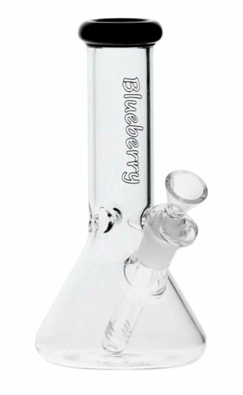 The Smokesman Nice Glass Blueberry Glass 8" Tall Mini Beaker Bong 4 The Smokesman Nice Glass Blueberry Glass 8" Tall Mini Beaker Bong