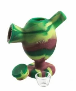 BOB Headquarters Pipes NoGoo Nonstick Silicone Martian Bubbler With Glass Insert