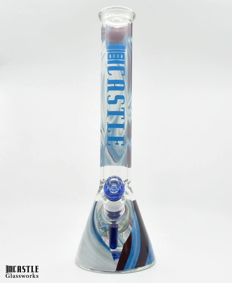 Castle Glassworks 16" Tall Vomit Skull Beaker Bong New Arrivals 1 Castle Glassworks 16" Tall Vomit Skull Beaker Bong New Arrivals