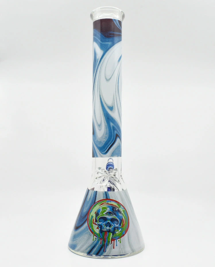 Castle Glassworks 16" Tall Vomit Skull Beaker Bong New Arrivals 2 Castle Glassworks 16" Tall Vomit Skull Beaker Bong New Arrivals