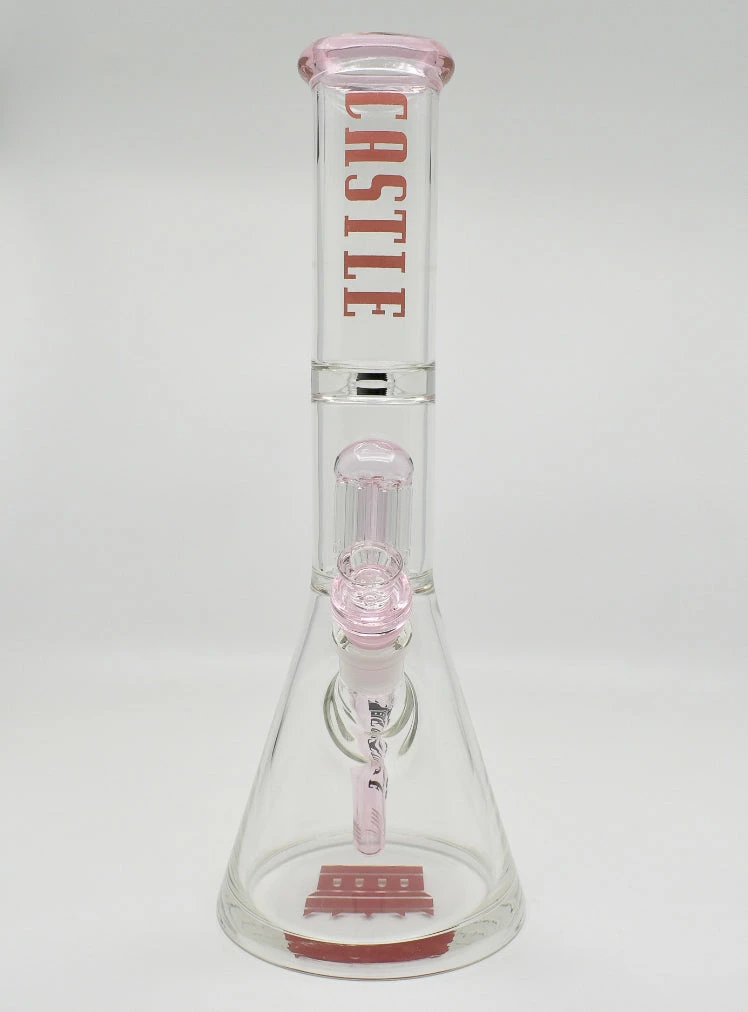 Castle Glassworks 14" 8-Arm Beaker Bong (Assorted Colors) 1 Castle Glassworks 14" 8-Arm Beaker Bong (Assorted Colors)