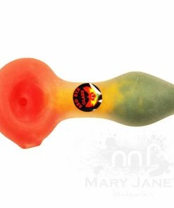 West Coast Gifts Red Eye Glass Frosted Fritter Glass Hand Pipe