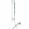 The Smokesman Nice Glass 18" Tall 9mm Thick Beaker Bong W/ Coloured Accents