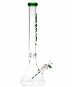 The Smokesman Nice Glass 18" Tall 9mm Thick Beaker Bong W/ Coloured Accents
