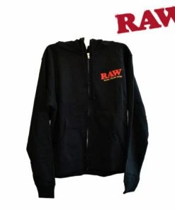 HBI Raw Black Zipper Women's Hoodie